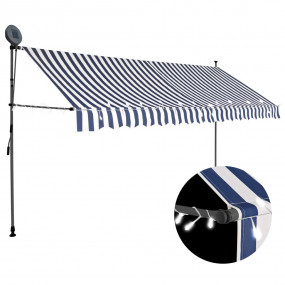 Retractable Awning Blue and white