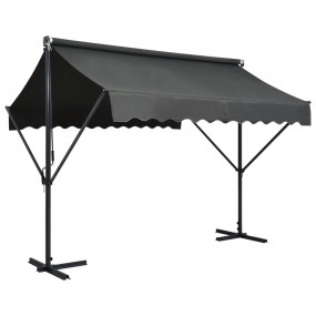 Awning Anthracite Powder-coated steel, 100% polyester w...