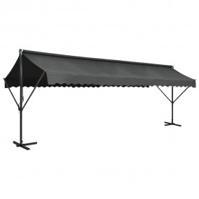 Awning Anthracite Powder-coated steel 236.2 x 118.1 in