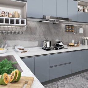 Furniture Film Gray PVC 197 x 35.4 in Waterproof Furnit...