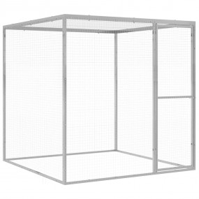 Cat Cage Silver Galvanized steel Large Locks Cage Squar...