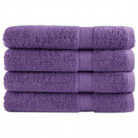 Towel Set of 4 Purple 100% cotton Extra Large Durable T...