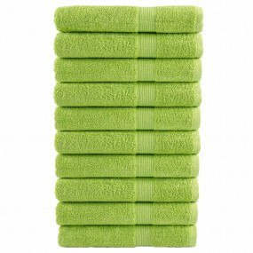 Sauna Towel Set of 10 Apple Green 100% Cotton 31.5 x 78...