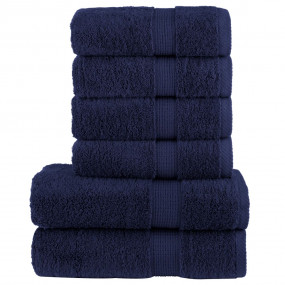 Towel Set Navy Blue 100% ring-spun cotton