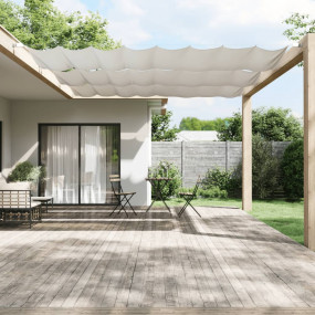 Vertical Awning White Oxford fabric (100% polyester)