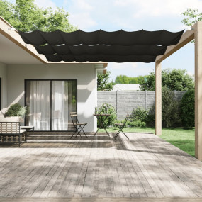 Vertical Awning Anthracite Oxford fabric 55.1 x 165.4 i...