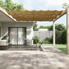 Vertical Awning Beige Oxford fabric (100% polyester) La...