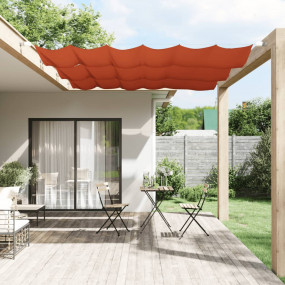 Vertical Awning Terracotta Oxford Fabric 23.6 x 141.7 i...