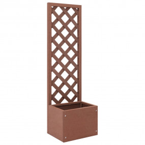 Trellis Planter Brown Wood-Plastic Composite (WPC)