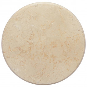 Table Top Cream Marble 19.7 x 1.0 in Table Top Round