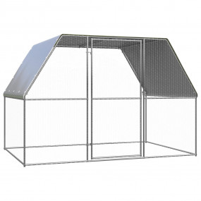 Chicken Cage Silver and grey Galvanized steel Large Dur...