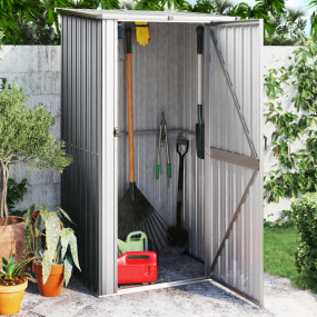 Garden Shed Grey Galvanized steel, plastic 46.7x38.2x82...