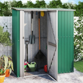 Garden Shed Green Galvanized Steel, Plastic Medium Lock...