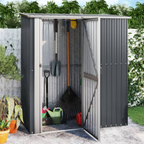 Garden Shed Anthracite Galvanized steel, plastic Large ...