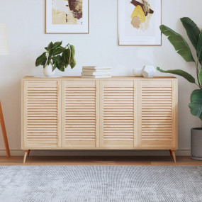 Cabinet Door Set of 4 Natural Pine Solid Pine Wood 27.2...