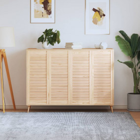 Cabinet Door Set of 4 Natural Solid Pine Wood Medium