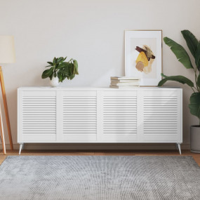 Cabinet Door Set of 4 White Solid Pine Wood Medium Cabi...