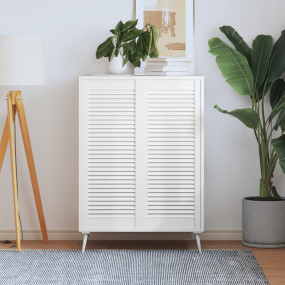 Cabinet Door Set of 2 White Solid Pine Wood 39.1 in x 1...