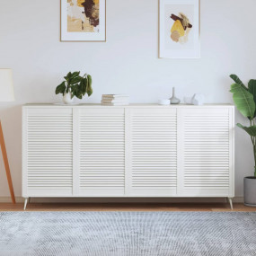 Cabinet Door Set of 4 White Solid Pine Wood 39.1 x 23.4...
