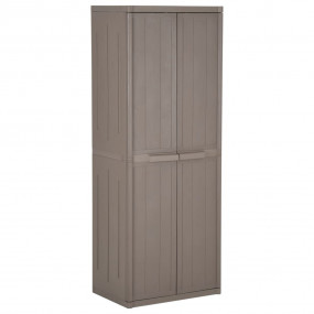 Garden Cabinet Brown Polypropylene Large Outdoor Cabine...