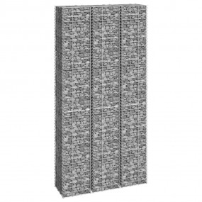 Gabion Raised Bed Silver Rust-proof and weather-proof i...