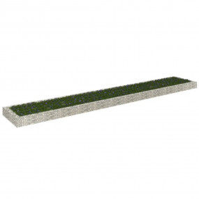 Gabion Raised Bed Silver Galvanized Steel Extra Large