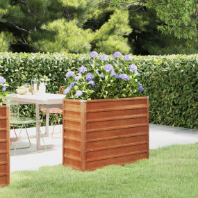 Garden Raised Bed Rusty Corten steel 39.4 x 15.7 x 30.3...