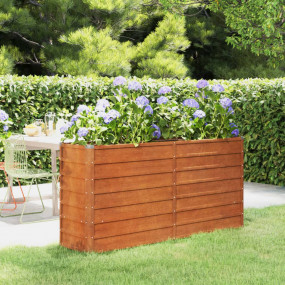 Garden Raised Bed Rusty brown Corten steel Large Durabl...