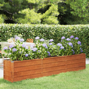 Garden Raised Bed Rusty Corten steel 94.5 in x 15.7 in ...