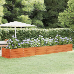 Garden Raised Bed Rusty Corten Steel 189 x 31.5 x 17.7 ...