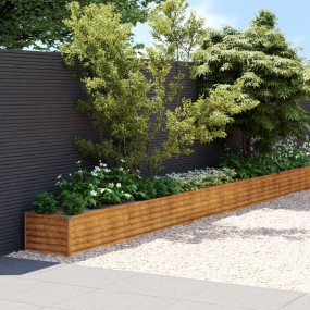 Garden Raised Bed Rusty Corten steel 303.1x19.7x14.2 in