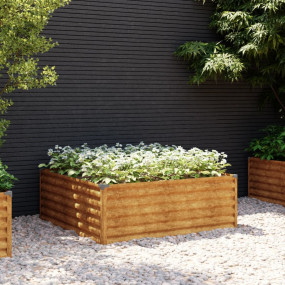 Garden Raised Bed Normal metal color that develops rust...