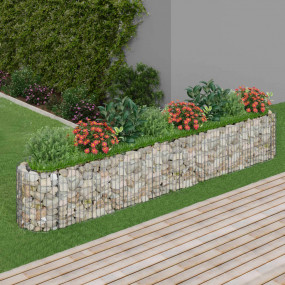 Gabion Raised Bed Silver Galvanized iron Large Sturdy