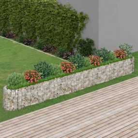 Gabion Raised Bed Silver Galvanized Steel Large Tough