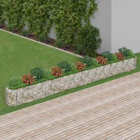 Gabion Raised Bed Silver Galvanized iron Large Durable