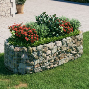 Gabion Raised Bed Silver Galvanized iron 78.7 x 39.4 x ...