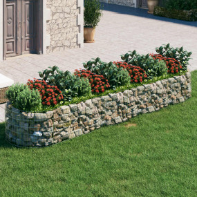 Gabion Raised Bed Silver Galvanized Iron Large Gabion R...