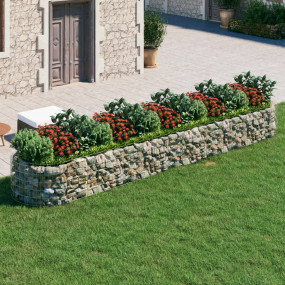 Gabion Raised Bed Silver Galvanized iron Extra Long Dur...