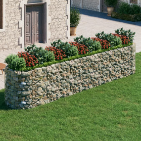 Gabion Raised Bed Silver Galvanized iron 197.0 x 39.4 x...