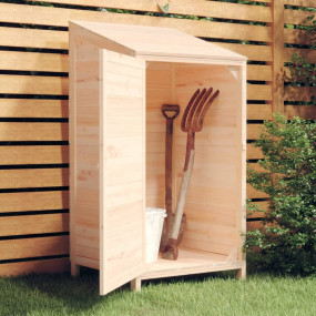 Garden Shed Natural Wood Solid Fir Wood Medium Garden S...