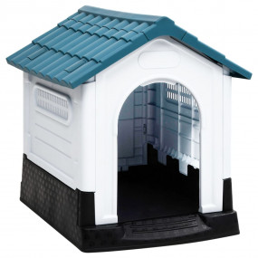 Dog House Blue, White, Black Polypropylene 22.4 x 26.8 ...