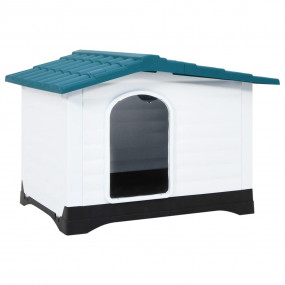 Dog House Blue, White, Black Polypropylene 35.6 x 26.8 ...