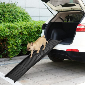 Dog Ramp Black Plastic Folding Foldable Dog Ramp Rectan...