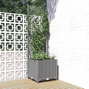 Garden Planter Light Grey Polypropylene Medium Sturdy