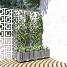 Garden Planter Light Grey Polypropylene 31.5 x 15.7 x 4...