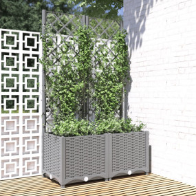Garden Planter Light Grey Polypropylene Medium Planters