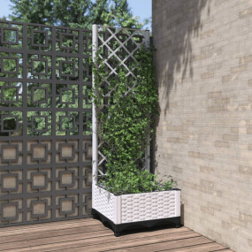 Garden Planter White Polypropylene Medium Planters