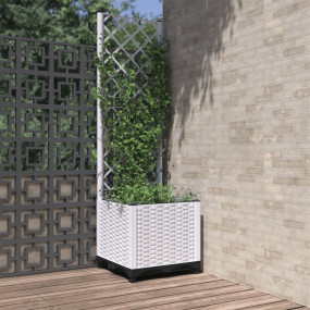Garden Planter White PP (polypropylene) 15.7 x 15.7 x 5...