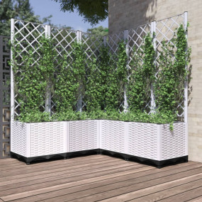 Garden Planter White Polypropylene Medium Durable