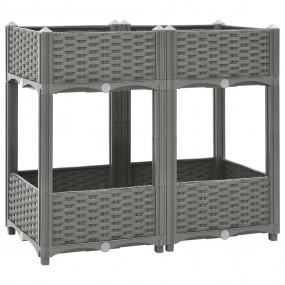 Raised Bed Light grey Polypropylene 31.5x15.7x28.0 in D...